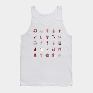 Wine Pattern Tank Top